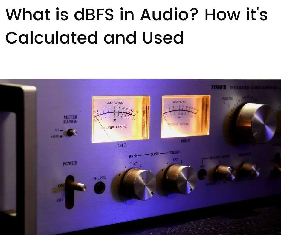 Audio amplifier showing a dB scale