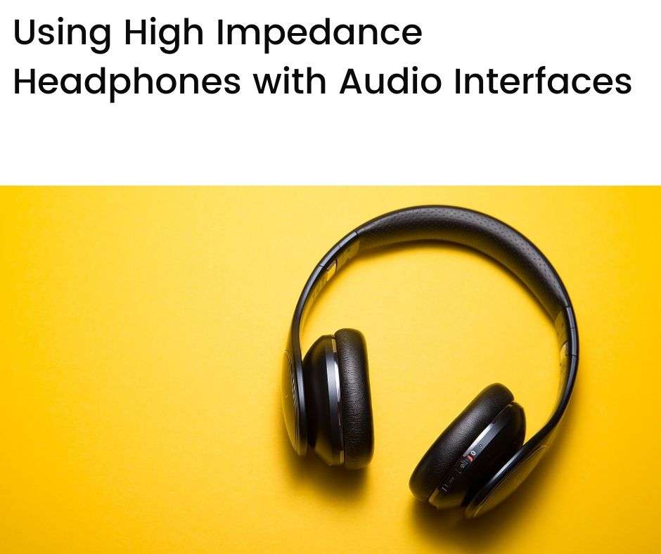Picture of headphones on a bright yellow background