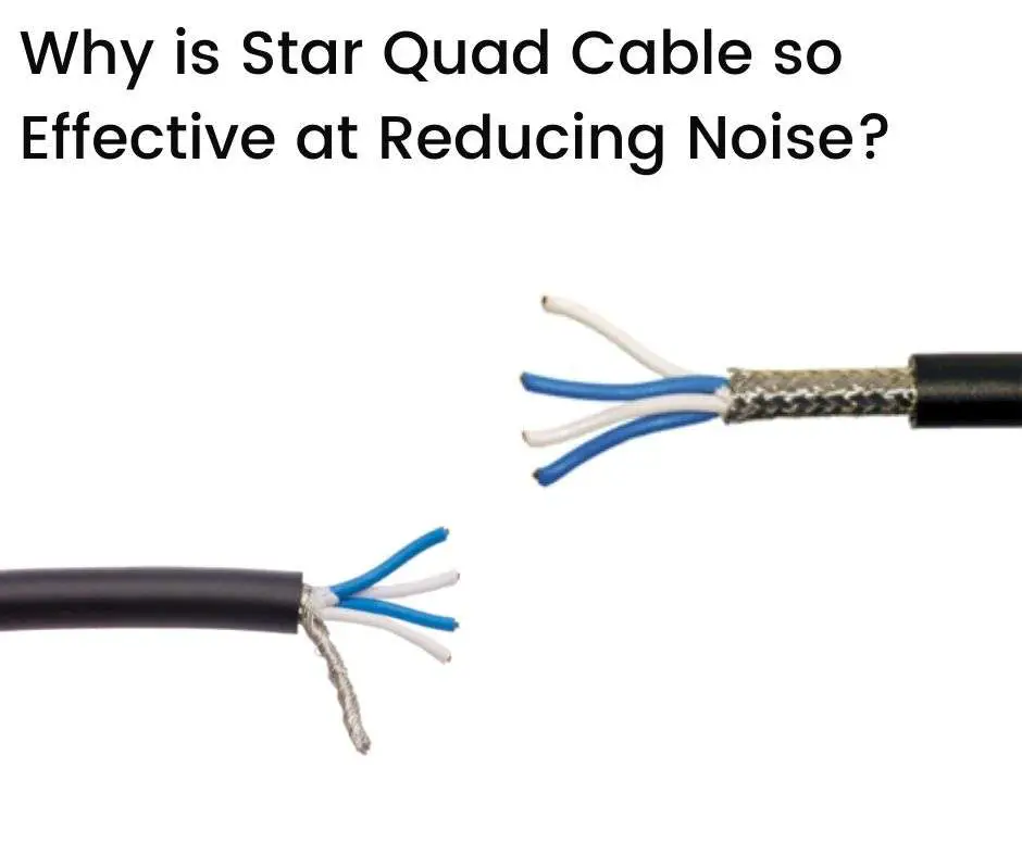 Pic of two star quad cables showing their 4 conductors and braided shielding